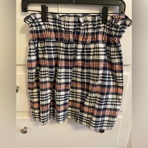 Plaid pull on skirt